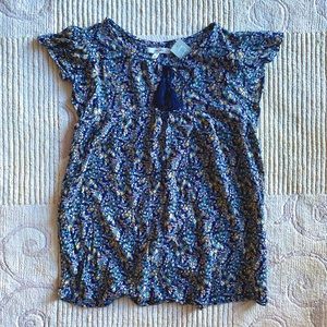 Maurices blue floral blouse XS
